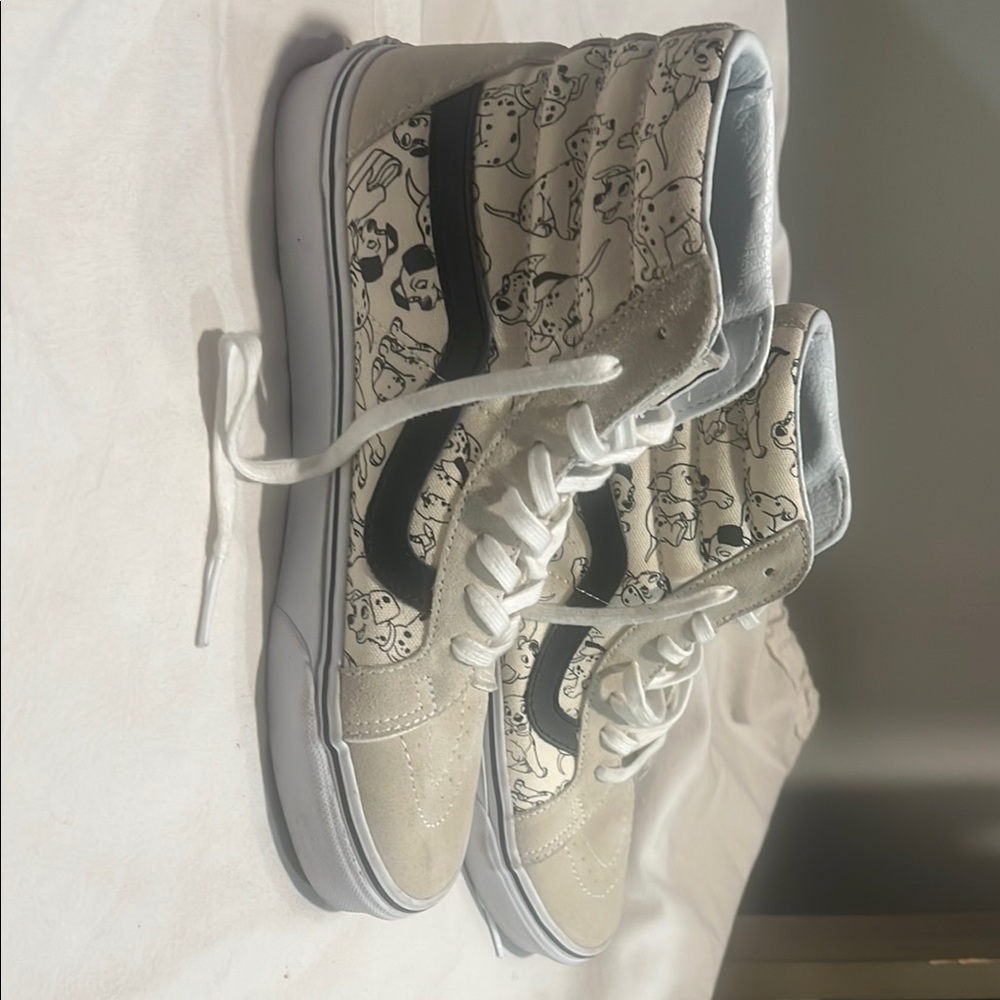 Vans High-Top Sneakers with Dalmatian Print
